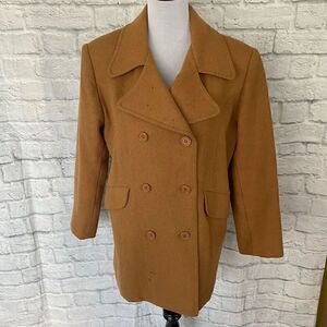 Jason Kole women 6 wool blend fully lined button up pea coat w/front pockets